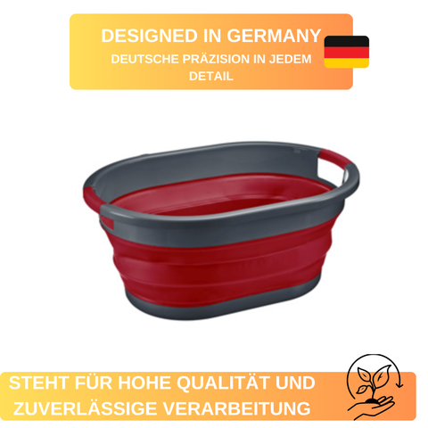 Faltbarer Wäschekorb – 24 L Volumen • mit rutschfesten Griffen • ideal für kleine Räume