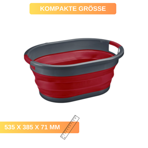 Faltbarer Wäschekorb – 24 L Volumen • mit rutschfesten Griffen • ideal für kleine Räume