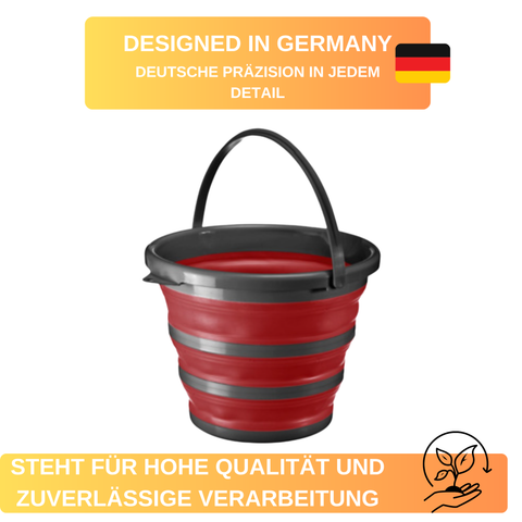 Faltbarer Eimer – 10 L • mit Henkel • platzsparend & ideal für Camping oder kleine Räume