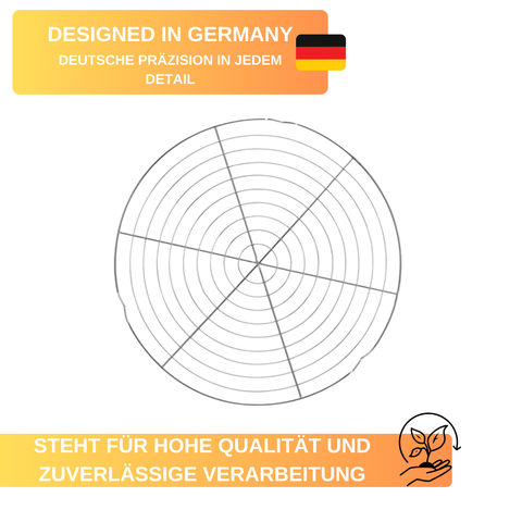 Kuchenauskühler - Abkühlgitter - Ø 32 cm - stabil & verchromt
