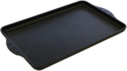 Lieblingspfanne Teppanyaki Grillplatte 41x24 cm I mit Seitengriffen I glatte antihaftbeschichtete Plancha aus Aluminium Guss für alle Herdarten inkl. Induktion & Backofen