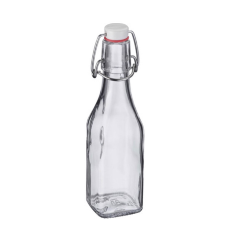 Flasche - Aufbewahrung - Bügelverschlussflasche eckig - 250 ml