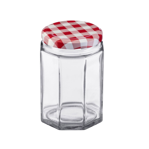 Einmachgläser - Gläser - 6 Gläser - Eckig - 270 ml - ø 63 mm