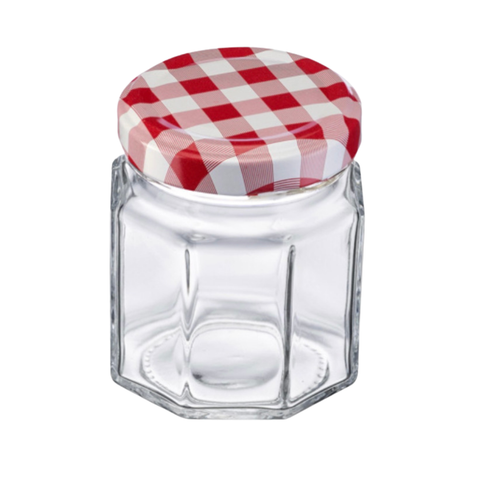 Einmachgläser - Gläser - 6 Gläser - Eckig - 270 ml - ø 63 mm