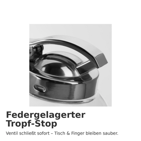 Sahnegießer/Honigspender »Roma« – 250 ml • mit Einhandbedienung & stilvollem Design