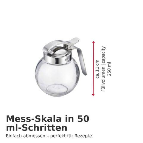 Sahnegießer/Honigspender »Roma« – 250 ml • mit Einhandbedienung & stilvollem Design