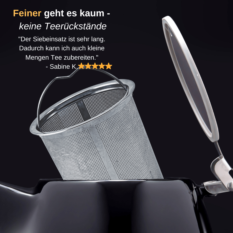 Thiru Teekanne mit Siebeinsatz - 1200ml - Handfertigung - Porzellan