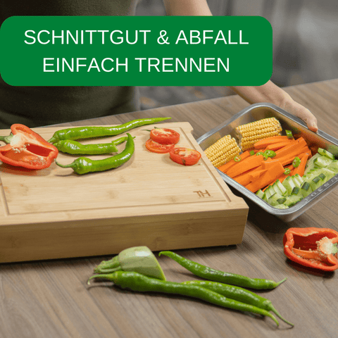 Schneidebrett mit Auffangschale