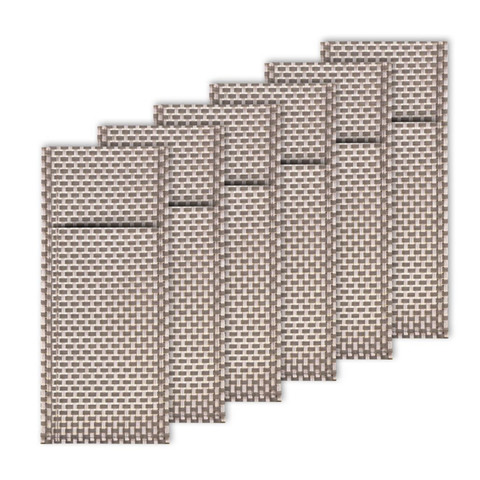 Thiru Bestecktaschen-Set 6-teilig – Grau/Silber, abwaschbar & formstabil für Besteck & Serviette