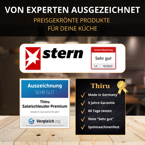 Thiru Dänischer Schneebesen „Woody“ – offene Spiralform für Brotteig, Sauerteig & Rührteig, Edelstahl & Buchenholz