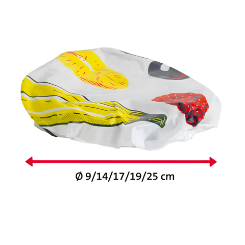 Thiru Frischhaltedeckel-Set 5-teilig – wiederverwendbare Topf- und Schüsselhauben Ø 9-25 cm mit Gummizug