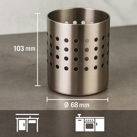 Thiru Besteckkorb – aus Edelstahl • ideal für Besteck & Küchenutensilien - Gastro geeignet