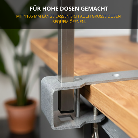 Dosenöffnermaschine „Sieger Clou 30“ – Profi-Tischgerät für Dosen bis 55 cm Höhe, Edelstahl-Schneideelemente