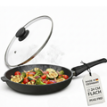 Lieblingspfanne Bratpfanne 24-28 cm Ø - flach oder hoher Rand - Für alle Herdarten & Induktion - PFAS-frei mit 4D Antihaft-Veredelung - für krosses Anbraten & Röstaromen - 100 Tage testen - inkl. E-Book