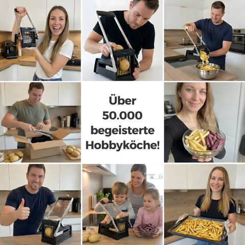 Thiru Premium Pommesschneider – Perfekte Pommes in Sekunden, extra starke Schneidkraft & sicherer Halt