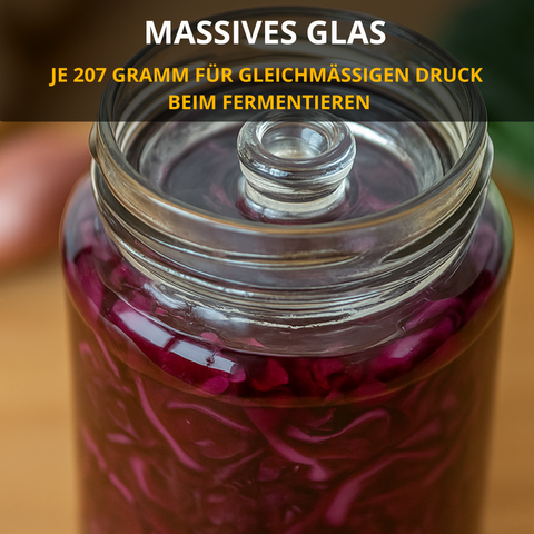 Thiru Premium Fermentiergewichte 4er-Set Ø 7–8 cm – Glasgewichte für Einmachgläser, hygienisch & geruchsneutral – ideal für Kimchi, Sauerkraut & Co.