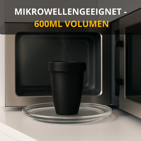 Thiru Müslibecher 2-in-1 700 ml – auslaufsicher (500 + 200 ml), mikrowellen- & tiefkühlgeeignet, BPA-frei – Midnight Edition