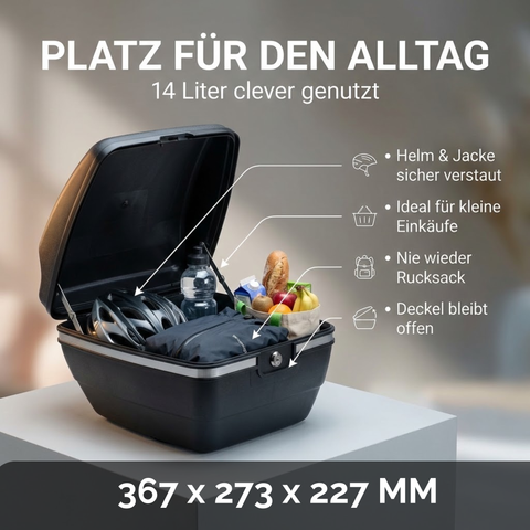 Touring-Tresor 14 L – abschließbarer Fahrradkoffer, wasserdicht, für Gepäckträger