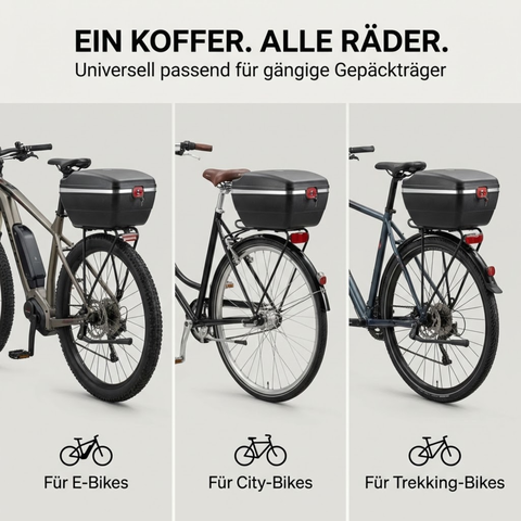 Touring-Tresor 14 L – abschließbarer Fahrradkoffer, wasserdicht, für Gepäckträger