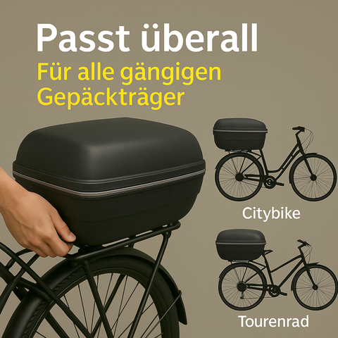 Touring-Tresor 14 L – abschließbarer Fahrradkoffer, wasserdicht, für Gepäckträger
