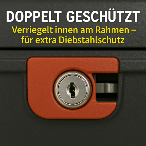 Touring-Tresor 14 L – abschließbarer Fahrradkoffer, wasserdicht, für Gepäckträger
