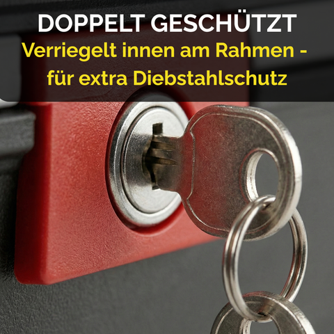 Touring-Tresor 14 L – abschließbarer Fahrradkoffer, wasserdicht, für Gepäckträger