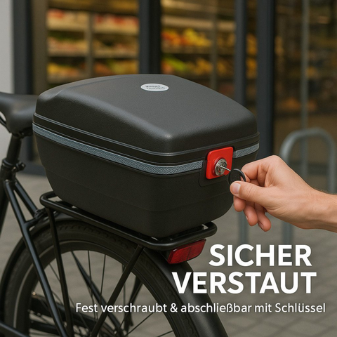 Touring-Tresor 14 L – abschließbarer Fahrradkoffer, wasserdicht, für Gepäckträger