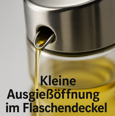 Thiru Menage-Set 4-teilig – Salz, Pfeffer, Essig & Öl mit Tragegriff und Dosierfunktion