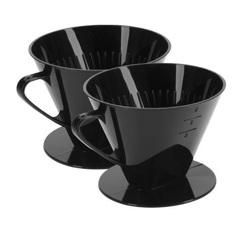 Thiru Permanent-Kaffeefilterhalter – Klar, für Filtergröße 4 – sicherer Halt auf Thermoskannen & Isolierflaschen