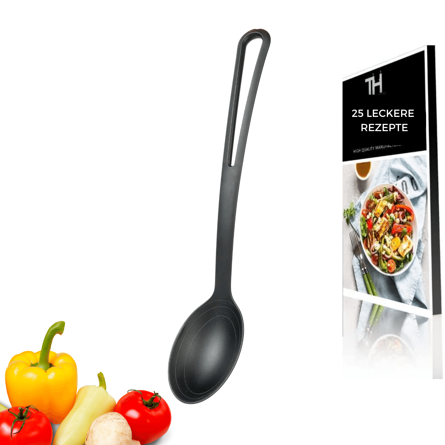 Thiru Küchenhelfer – hitzebeständig, verfärbungsresistent & pfannenschonend – spülmaschinengeeignet – Made in Germany