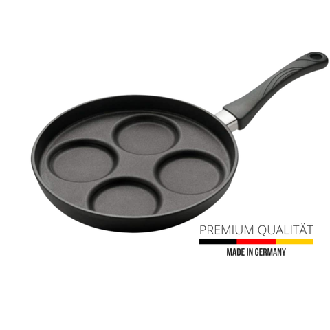 Lieblingspfanne Spiegeleipfanne - Pfannekuchen 26 cm – Liwanzenpfanne aus Aluminium-Guss, Antihaft-Beschichtung, Thermoboden 8–9 mm, wackelfreier Griff – für Induktion, Gas, Elektro & Glaskeramik – handgegossen