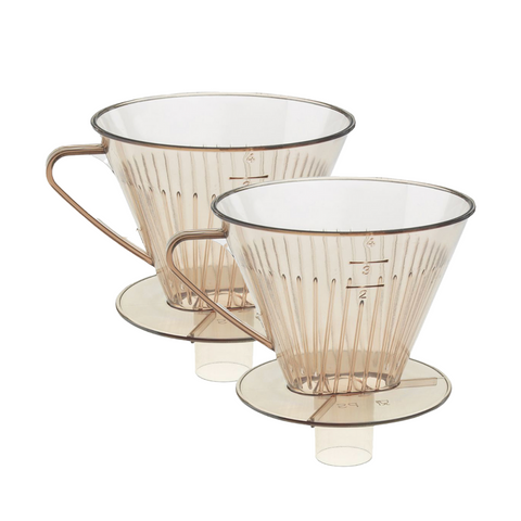 Thiru Permanent-Kaffeefilterhalter – Klar, für Filtergröße 4 – sicherer Halt auf Thermoskannen & Isolierflaschen