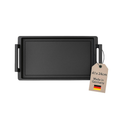 Thiru Teppanyaki Grillplatte 41×24 cm „Lieblingspfanne“ – glatte Antihaft-Plancha aus Aluguss mit Seitengriffen, für Induktion/Ofen, inkl. Grillzange
