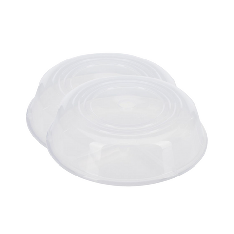 Thiru Mikrowellen-Abdeckhaube Ø 25 cm – transparenter Kunststoff-Deckel, spritzgeschützt, spülmaschinengeeignet, Made in Germany